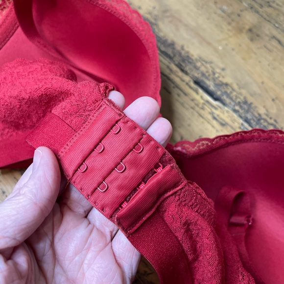 Aerie Red Lace Push-Up Underwire Bra Size 36D - Picture 4 of 5
